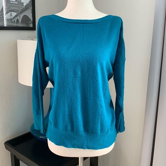 Banana Republic knit blouse boat neck 3/4 sleeves sz med/large - Picture 1 of 8